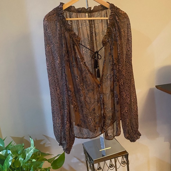 Free People Hendrix Floral Sheer Top - Picture 6 of 7